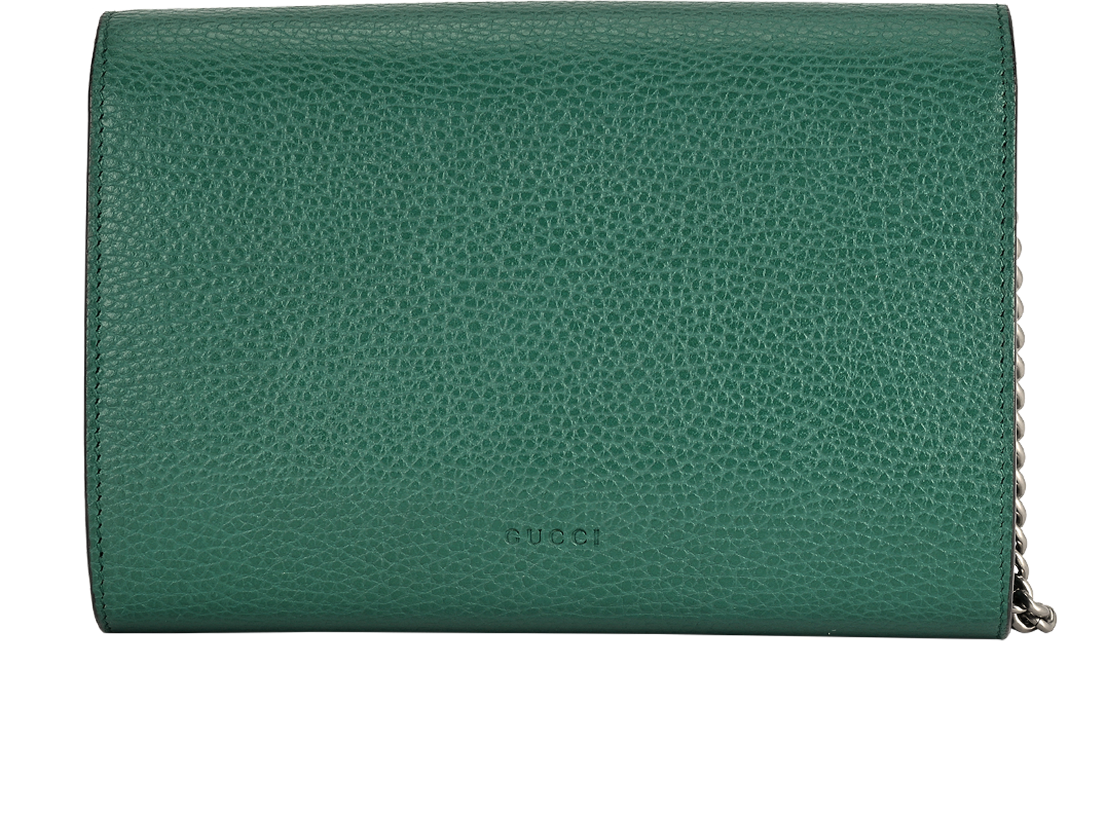 Dionysus Chain Wallet, &pound;795, Handbags, Green, Leather, Back view